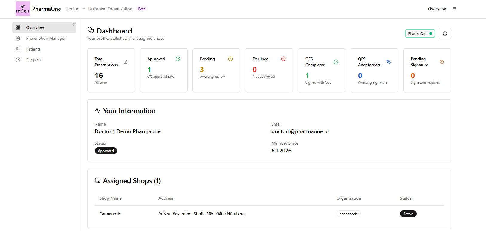 PharmaOne Manager für Ärzte
